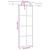 Ușă glisantă cu set de feronerie neagră 76x205 cm Sticlă ESG GartenMobel Dekor