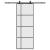 Ușă glisantă cu set de feronerie neagră 76x205 cm Sticlă ESG GartenMobel Dekor
