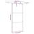 Ușă glisantă cu set feronerie neagră 90x205cm sticlă securizată GartenMobel Dekor