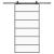 Ușă glisantă cu set de feronerie neagră 102x205 cm Sticlă ESG GartenMobel Dekor