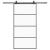 Ușă glisantă cu set de feronerie neagră 102,5x205 cm Sticlă ESG GartenMobel Dekor