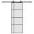 Ușă glisantă cu set de feronerie neagră 76x205 cm Sticlă ESG GartenMobel Dekor