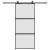 Ușă glisantă cu set feronerie neagră 90x205cm sticlă securizată GartenMobel Dekor