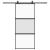 Ușă glisantă cu set feronerie neagră 90x205cm sticlă securizată GartenMobel Dekor