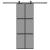 Ușă glisantă cu set feronerie neagră 76x205cm sticlă securizată GartenMobel Dekor