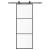 Ușă glisantă cu set de feronerie neagră 76x205 cm Sticlă ESG GartenMobel Dekor