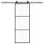 Ușă glisantă cu set de feronerie neagră 76x205 cm Sticlă ESG GartenMobel Dekor