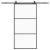 Ușă glisantă cu set de feronerie neagră 102x205 cm Sticlă ESG GartenMobel Dekor