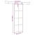 Ușă glisantă cu set de feronerie neagră 76x205 cm Sticlă ESG GartenMobel Dekor
