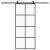 Ușă glisantă cu set de feronerie neagră 90x205 cm Sticlă ESG GartenMobel Dekor