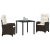Set de dining de grădină vitaXL 3 Piese cu Perne Ratan PE Maro GartenMobel Dekor