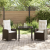 Set de dining de grădină vitaXL 3 Piese cu Perne Ratan PE Maro GartenMobel Dekor