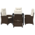 Set de dining pentru grădină cu perne maro poliratan GartenMobel Dekor