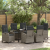 Set Dining Grădină cu 7 Piese Perne Gri Ratan Polimer GartenMobel Dekor