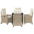 Set de dining de grădină cu perne Bej Rattan Poliester GartenMobel Dekor