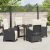 Set de dining pentru grădină 5 piese Rattan PE negru GartenMobel Dekor