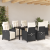 Set de mese de grădină 7 piese Black Poly Rattan GartenMobel Dekor