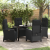 Set de 5 Piese pentru Dining în Grădină Negru Poliratan GartenMobel Dekor