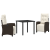 Set de dining pentru grădină 3 piese Marron din ratan sintetic GartenMobel Dekor