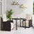 Set de dining pentru grădină 3 piese Marron din ratan sintetic GartenMobel Dekor