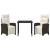 Set de dining pentru grădină 3 piese Marron din ratan sintetic GartenMobel Dekor