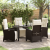 Set de Dining Grădină 5 Piese Maro Rattan Poli GartenMobel Dekor