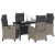 Set de Mese Gradina 5 Piese Gri Poliratan GartenMobel Dekor