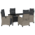 Set de Mese Gradina 5 Piese Gri Poliratan GartenMobel Dekor
