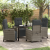 Set de Mese Gradina 5 Piese Gri Poliratan GartenMobel Dekor