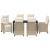 Set de Dining de Grădină 7 Piese Bej Rattan Poli GartenMobel Dekor