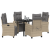 Set de mobilier de grădină 5 piese bej din rattan poli GartenMobel Dekor