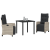 Set de masă grădină 3 piese gri deschis poli rattan GartenMobel Dekor