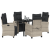 Set de dining pentru grădină 5 piese Gri deschis Poliratan GartenMobel Dekor