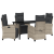 Set de dining de grădină cu 5 piese Gri deschis Poliratan GartenMobel Dekor