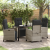 Set de dining de grădină cu 5 piese Gri deschis Poliratan GartenMobel Dekor