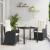 Set de dining de grădină cu 5 piese și perne - Poliratan negru GartenMobel Dekor