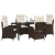 Set de dining de grădină 5 piese cu perne maro poliratan GartenMobel Dekor