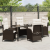 Set de dining de grădină 5 piese cu perne maro poliratan GartenMobel Dekor