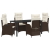 Set de dining de grădină 5 piese cu perne maro poliratan GartenMobel Dekor