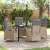 Set Dining Grădină cu Pernă 5 Piese Bej Ratan Polimeric GartenMobel Dekor