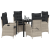 Set mobilier grădină 5 piese cu perne gri deschis GartenMobel Dekor