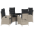 Set mobilier grădină 5 piese cu perne gri deschis GartenMobel Dekor