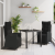 Set de masă de grădină 3 piese, ratan poli negru GartenMobel Dekor