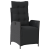 Set de masă de grădină 3 piese, ratan poli negru GartenMobel Dekor