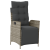 Set 5 piese dining grădină gri din rattan PE GartenMobel Dekor