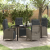 Set de dining de grădină 5 piese Gri Ratan Poli GartenMobel Dekor