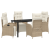 Set de mobilier de grădină de 5 piese Bej Rattan Poli GartenMobel Dekor