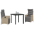 Set de dining pentru grădină 3 piese bej din poliratan GartenMobel Dekor