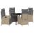 Set de 5 Mobilier de Grădină din Rattan Bej GartenMobel Dekor