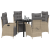 Set de 5 Mobilier de Grădină din Rattan Bej GartenMobel Dekor
